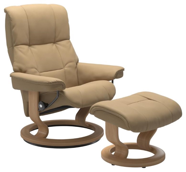 Classic leather chair and ottoman outlet